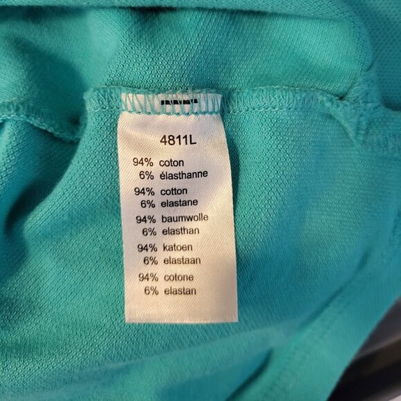 Lacoste Turquoise Stretch Polo Shirt Women’s Size 38 (U.S. 6–8) - Picture 5 of 5